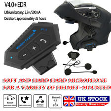 BT-12 Bluetooth Wireless Motorcycle Helmet Headset Motorbike Headphone FM UK