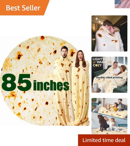 85in burrito tortilla blanket - tortilla,