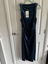 Zara Gorgeous Teal Velvet Long