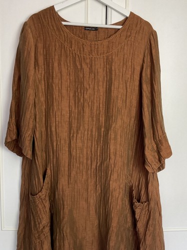 Grizas crinkled tunic top - crinkled,