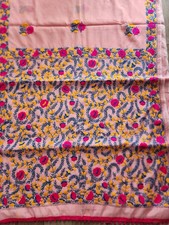 Saree from Kutch, India, and are hand embroidered on cotton saree.