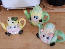 Miniature Novelty Teapots x 2-