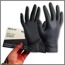 100 BLACK DISPOSABLE NITRILE