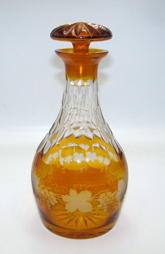Vintage bohemian glass amber - vintage,