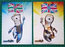 2012 Olympic Mascot Wenlock & Mandeville Postcards mint never used