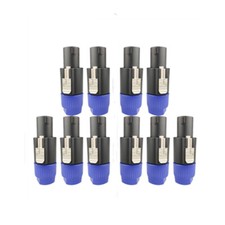 10Pcs Speakon Male Plug Speaker 4 pin Type Audio Cable Connector