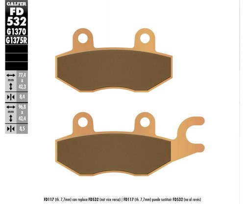 Galfer front brake pads - front,