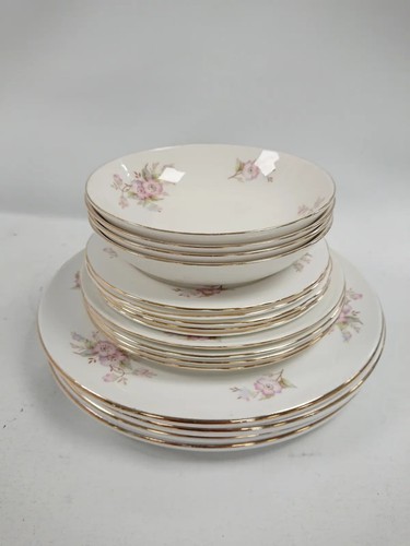 17pc vintage bone china floral - vintage,