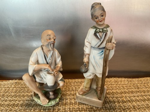 Vintage bisque man woman - vintage,