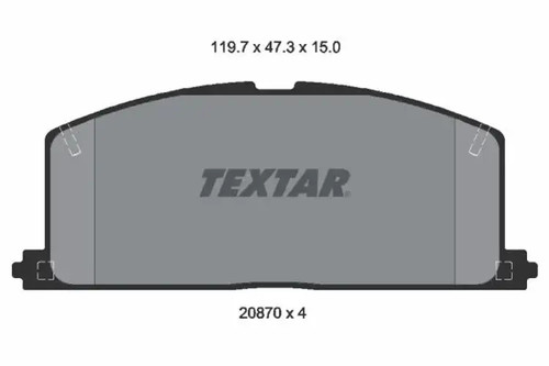Brake pads 2087001 textar for - brake,