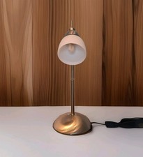 John Lewis Chrome Silver Adjustable Desk Table Lamp with Frosted Glass Shade VGC