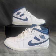 Nike Air Jordan 1 Mid SE – White / Blue – Men’s UK 10.5 | New With Box