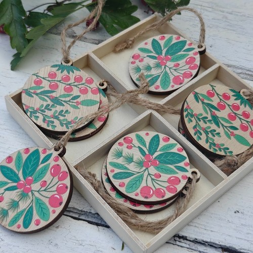 Wooden berry sprig botanical - sprig,