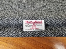 Grey Black Herringbone Harris