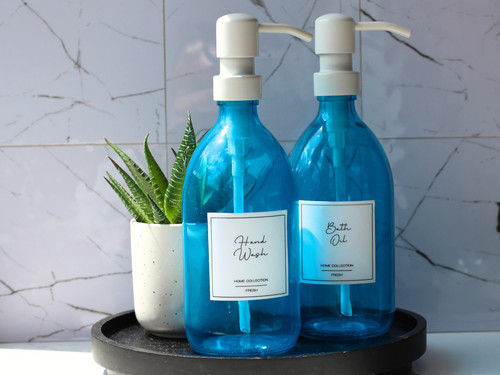 Turquoise blue glass - , soap