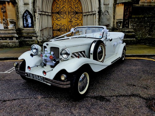 Vintage classic wedding car - vintage,