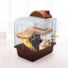 Plastic Hamster Cage Gerbil Cage with Slide & House Mouse Cage Animal Play Home