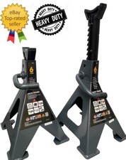 Axle Stands (Pair) Ratchet Type Cars Caravans Robust 6 Ton Heavy Duty 6 Tonne