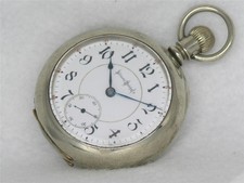 GORGEOUS 18S ILLINOIS 21 JEWEL BUNN SPECIAL CHOO-CHOO POCKET WATCH, RUNNING!