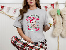 Xmas T Shirt Christmas TShirt Akita Dog Xmas Tee Holiday Shirt Mens Womens Kids