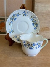 Crown Staffordshire Fine Bone China Cup & Saucer - Bluebell
