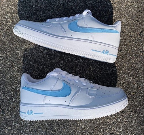 Baby blue swoosh custom - swoosh, nike
