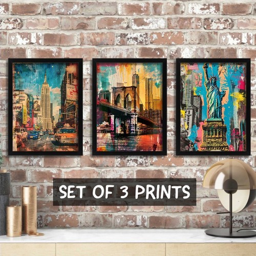 Nyc landmark art set - nyc,