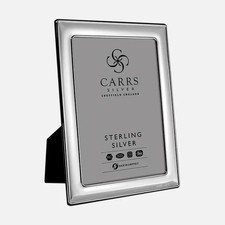 Carrs - Plain Sterling Silver Photo Frame With Wood Back - 13 x 9cm (5" x 3½")