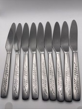 Vintage Viners Country Garden Sheffield Stainless Steel Starter  Knives Cutlery