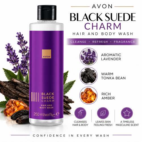 Avon black suede charm - 🖤,