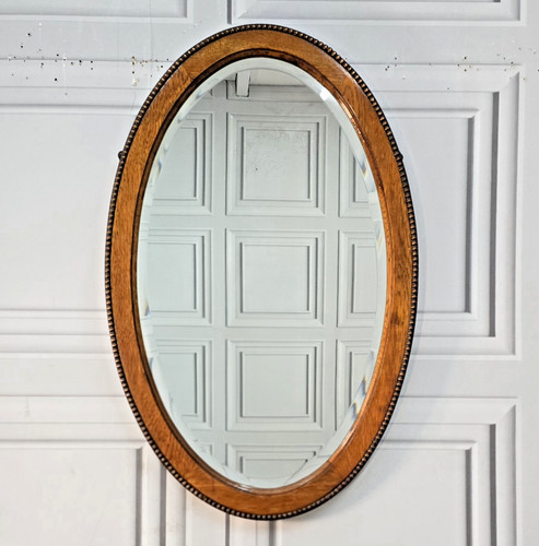 Antique oval wall mirror - mirror,