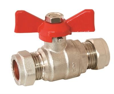 Full bore brass ball - full, valve