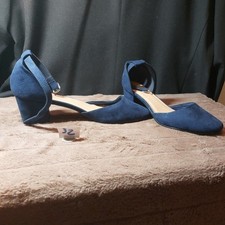 Long Tall Sally LTS Block Heel Court Navy Shoe (845/195025) Size UK 8, EUR 41