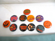Hallmark Lot of 11 Halloween Lapel 1  1/2" buttons