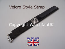 Black One Piece Self Fastening Watch Strap Fits Timex Expedition 20MM