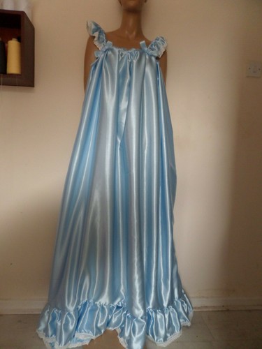 Abdl sissy blue satin full - satin,