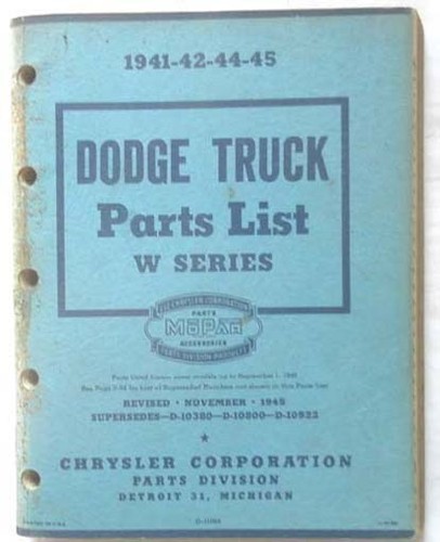 1941 1945 dodge - -, parts