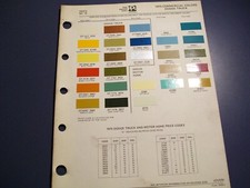1975 Dodge truck Paint Chips-Ditzler - Pickup Van Sports Utility