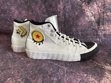 Converse All Star Unt1tl3d Pop Art Hi Top Trainers UK Size 9.5  White Canvas
