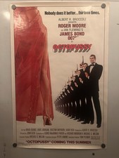 James Bond Octopussy Rolled Original movie Poster Advance One Sheet Roger Moore