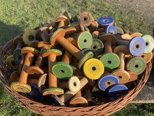 Wooden Spools,vintage Scroll