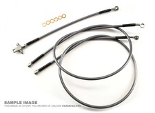 HOSE FRONT BRAKE KIT/3 SIL/BK