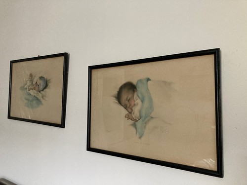 Framed antique baby - framed,