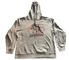 Vintage Hoodie Men's Gander Mountain Logo Grey Size XL Pockets Drawstring Hood