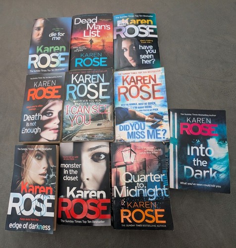 10x karen rose paperback books - karen,