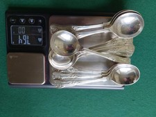 12 Sterling silver Soup spoons Kings pattern Sheffield James Dixon & Sons 764g