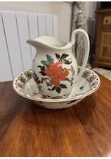 Porcelain Pitcher and Bowl Old Foley Eastern Glory James Kent Vintage