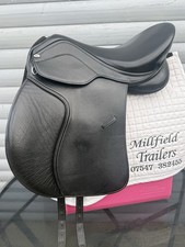 Black Leather Heather Moffett Dressage Saddle Adjustable Gullet
