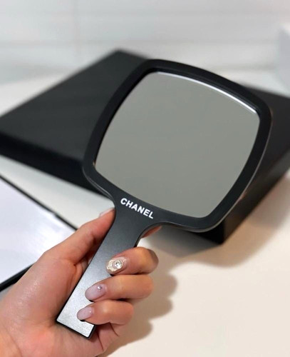 Chanel black handheld make - chanel, make-up