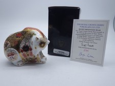 ROYAL CROWN DERBY LTD ED GOVIERS ROCKY MOUNTAIN BEAR PAPERWEIGHT 294/500